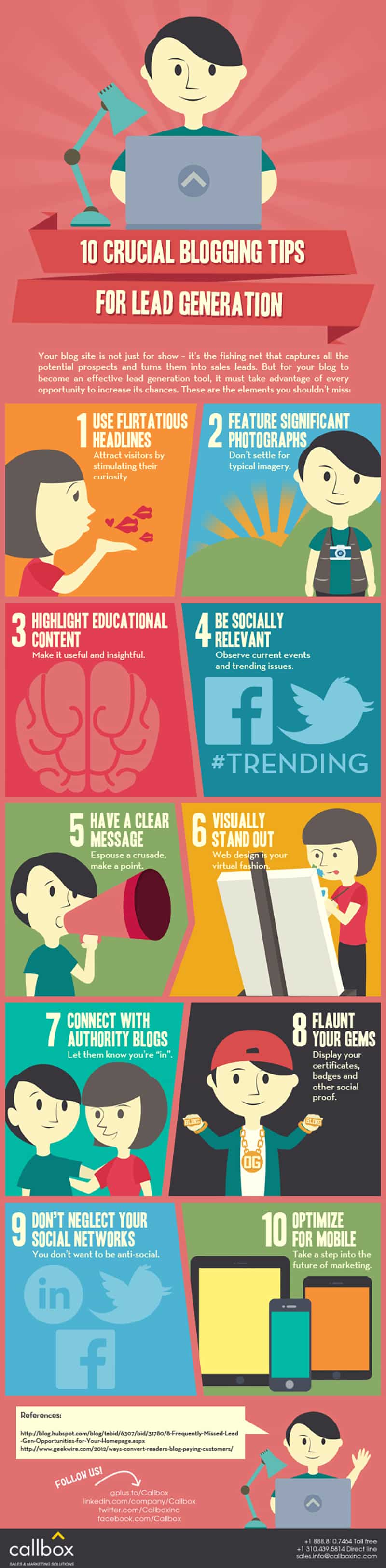 10 Crucial Blogging Tips to Aid Your Lead Generation Efforts [Infographic]