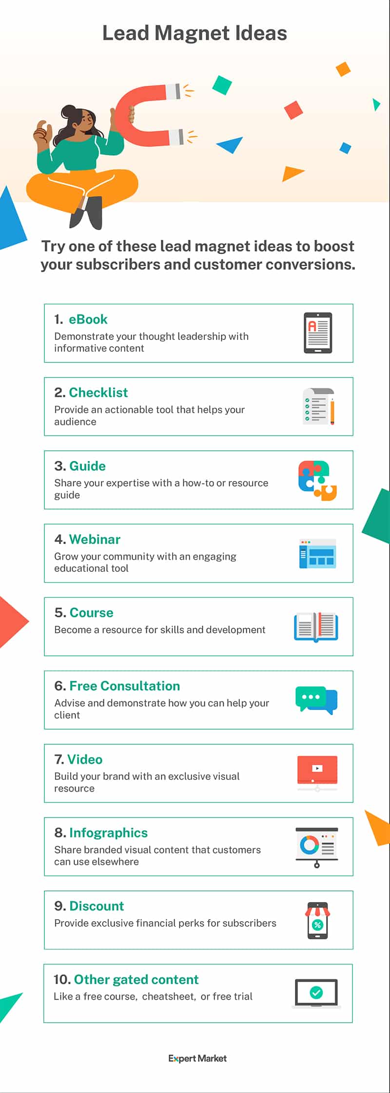 10 Lead Magnet Ideas to Get More Email Subscribers from Your Website [Infographic]