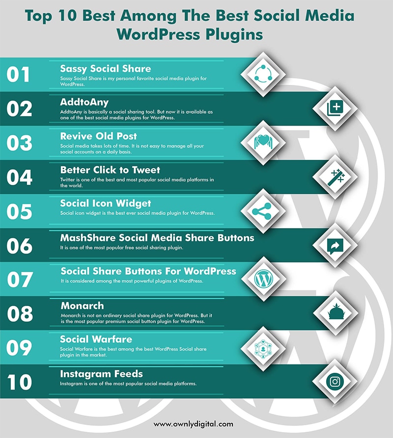 10 Social Media Plugins to Improve Your WordPress Website [Infographic]