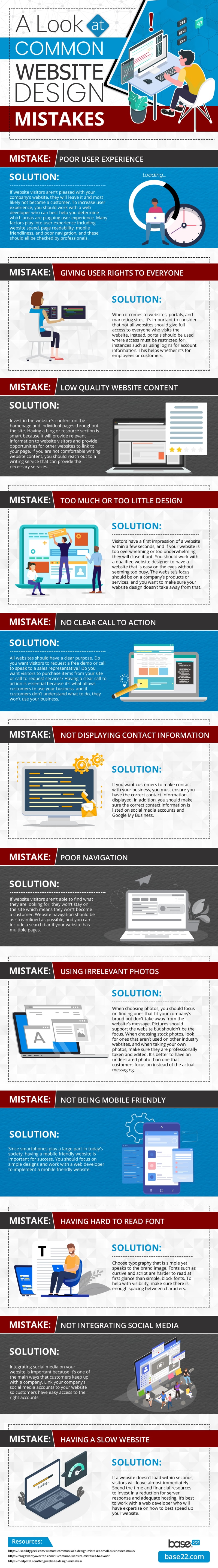 12 Common Web Design Mistakes Businesses Make & How to Fix Them [Infographic]
