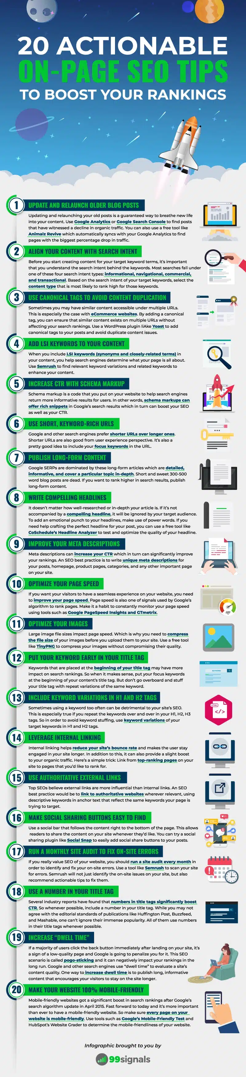 20 Actionable On-page SEO Tips to Boost Your Google Rankings [Infographic]