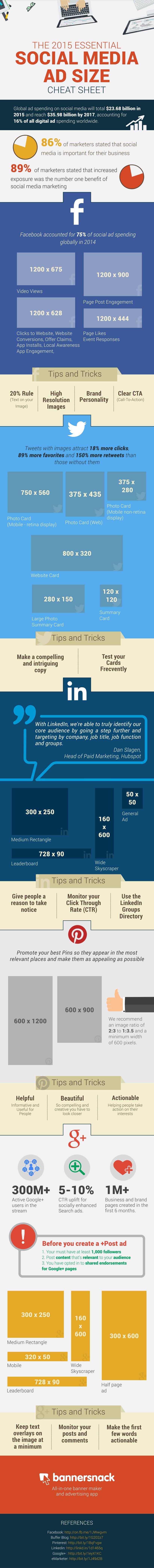 Social Media Advertising A Complete Ad Size Cheat Sheet
