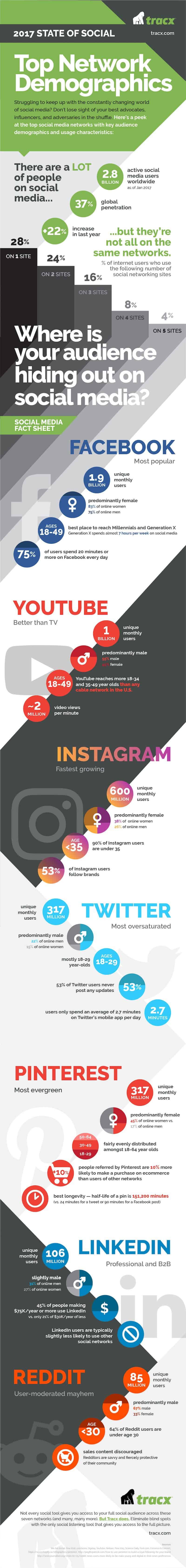 Social Media Demographics 2017 Where to Find New Customers This Year