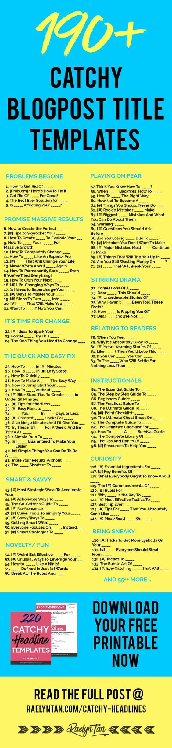 Struggle Writing Blog Post Titles 190+ Catchy Templates to Steal