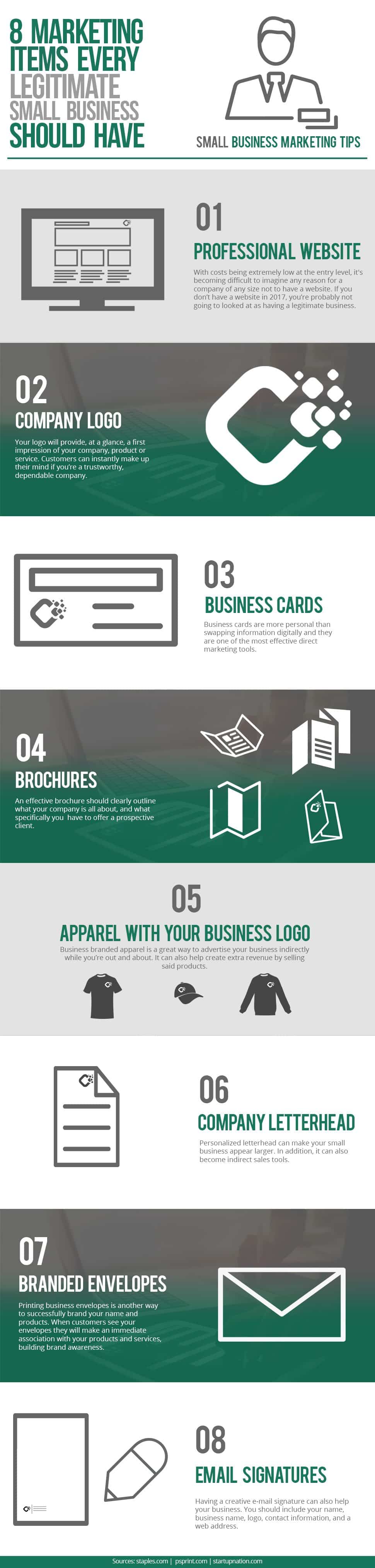 8 Marketing Items Your New Business Must Have