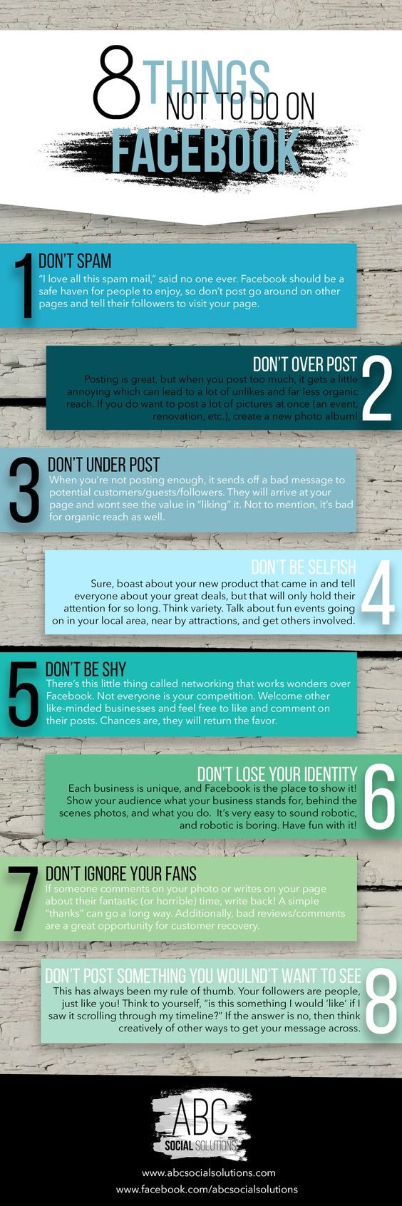 8 Things You Shouldn’t Do On Facebook - Infographic