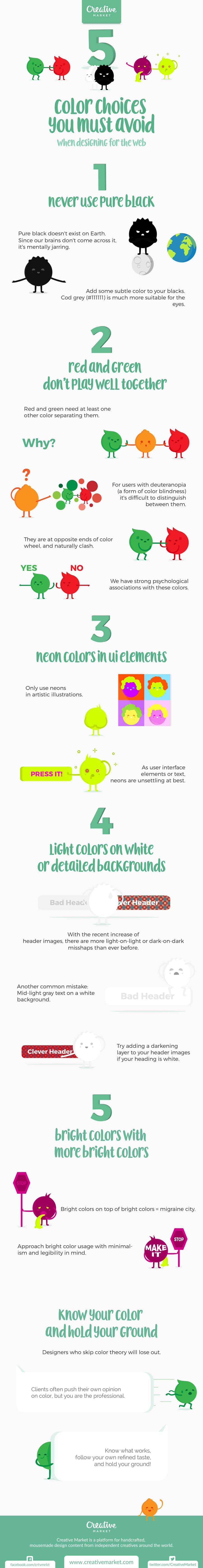 Web Design Basics: 5 Colour Choices That Could Ruin Your Website [Infographic]