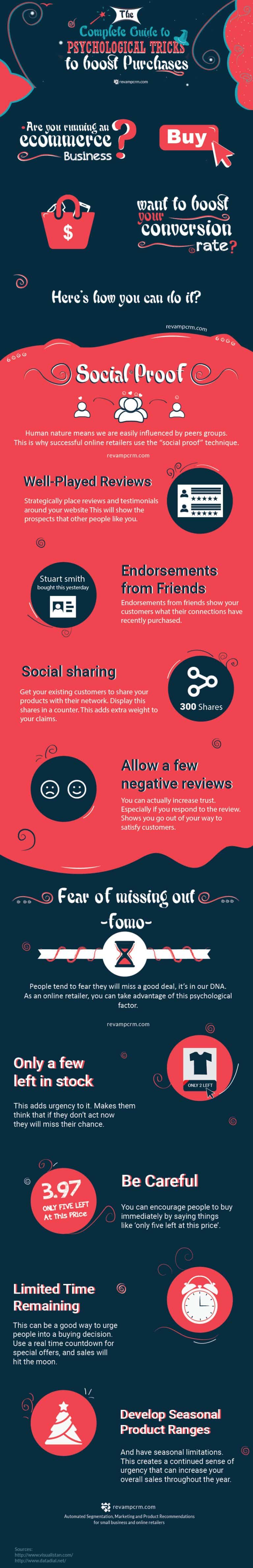 8 Psychological Tricks to Boost Ecommerce Conversions - Infographic