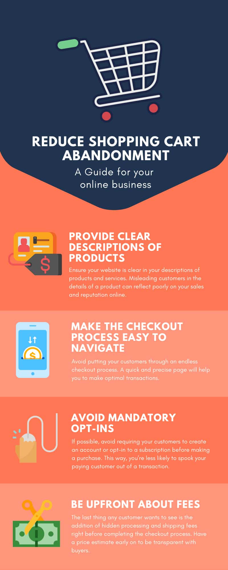 4 Quick, Simple & Proven Ways to Reduce Shopping Cart Abandonment [Infographic]