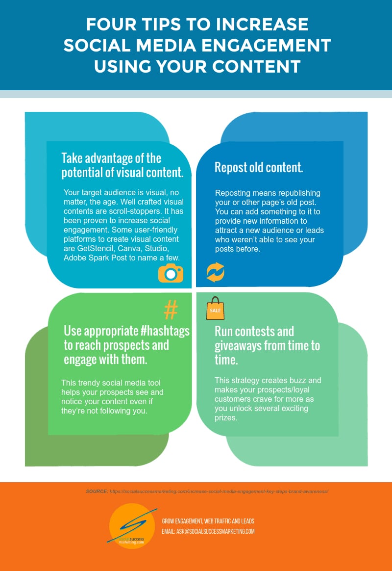 4 Tips to Increase Social Media Engagement Using Your Content [Infographic]