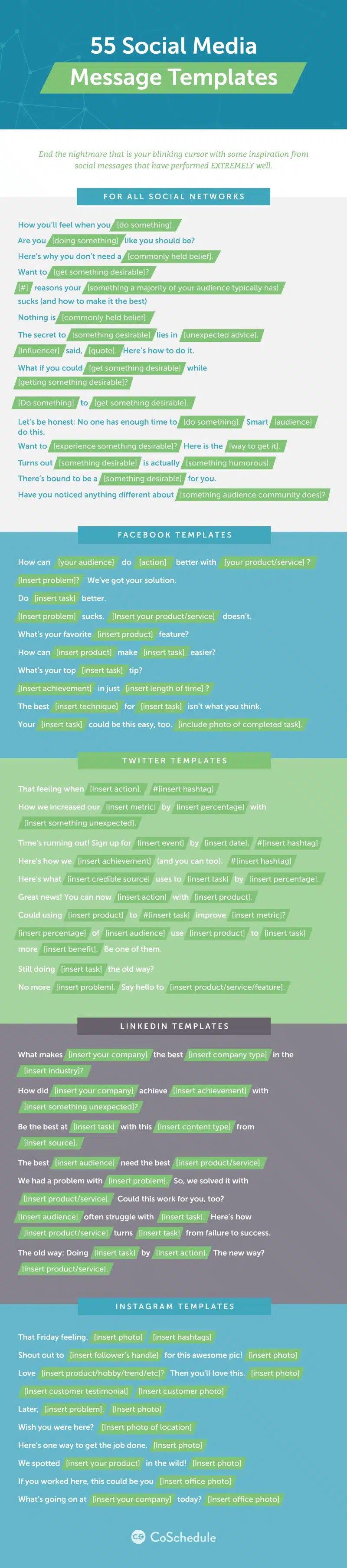 55 Social Media Post Templates to Inspire Your Online Marketing Strategy [Infographic]