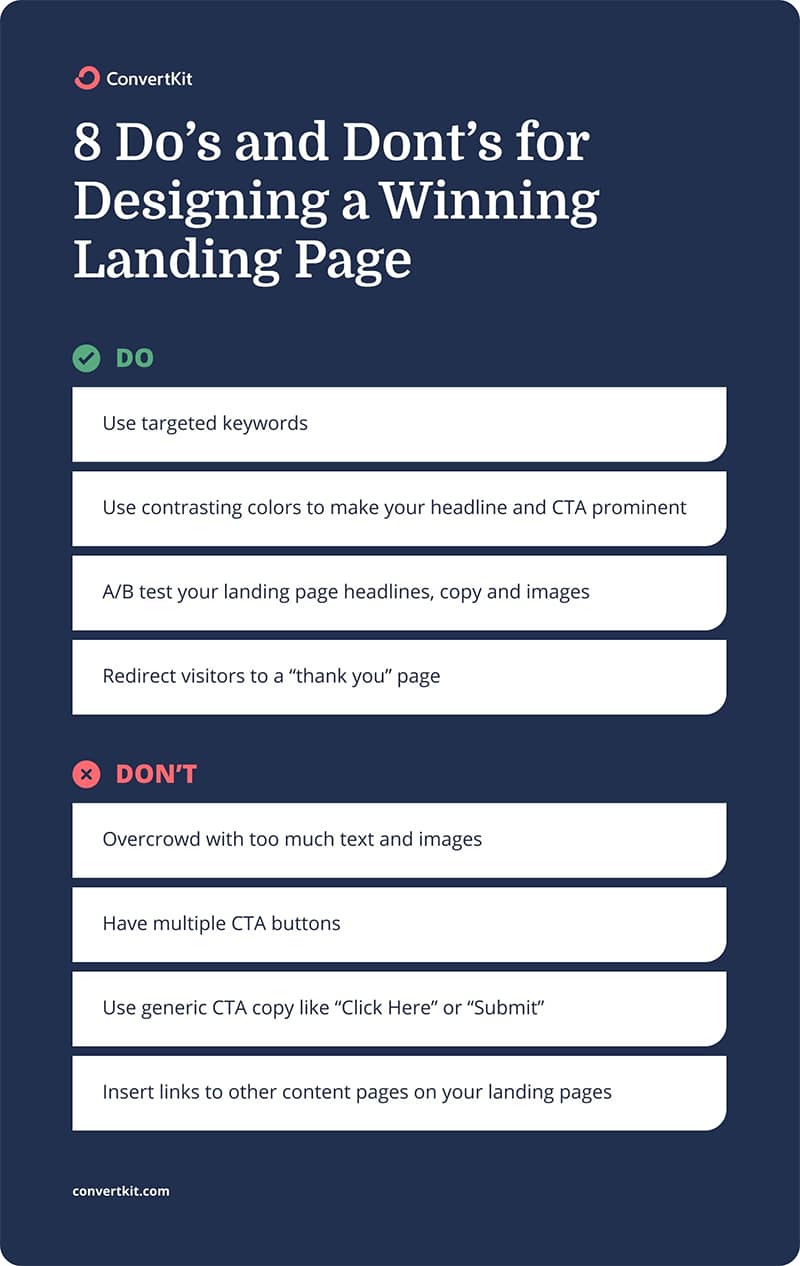 8 Do’s & Don’ts for Designing a Winning Landing Page [Infographic]