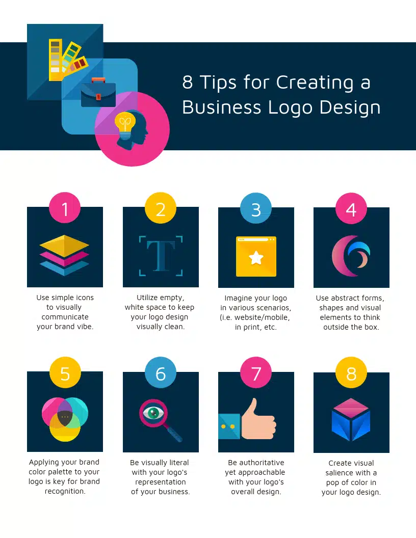 8 Quick & Simple Tips for Creating a Business Logo Design [Infographic]