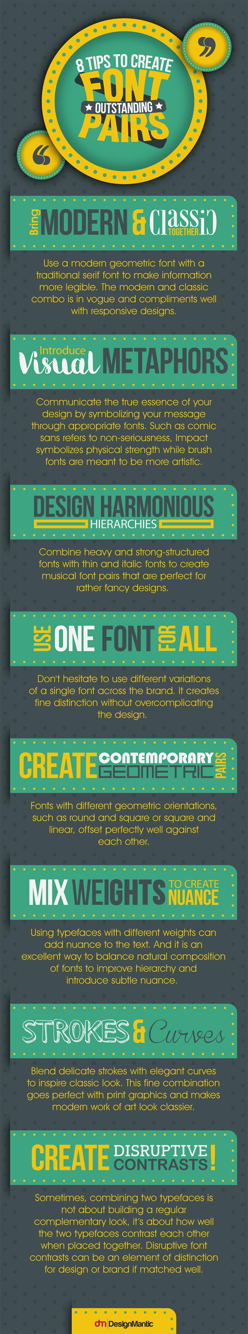 8 Tips to Create Outstanding Font Pairs for Your Logo or Website [Infographic]