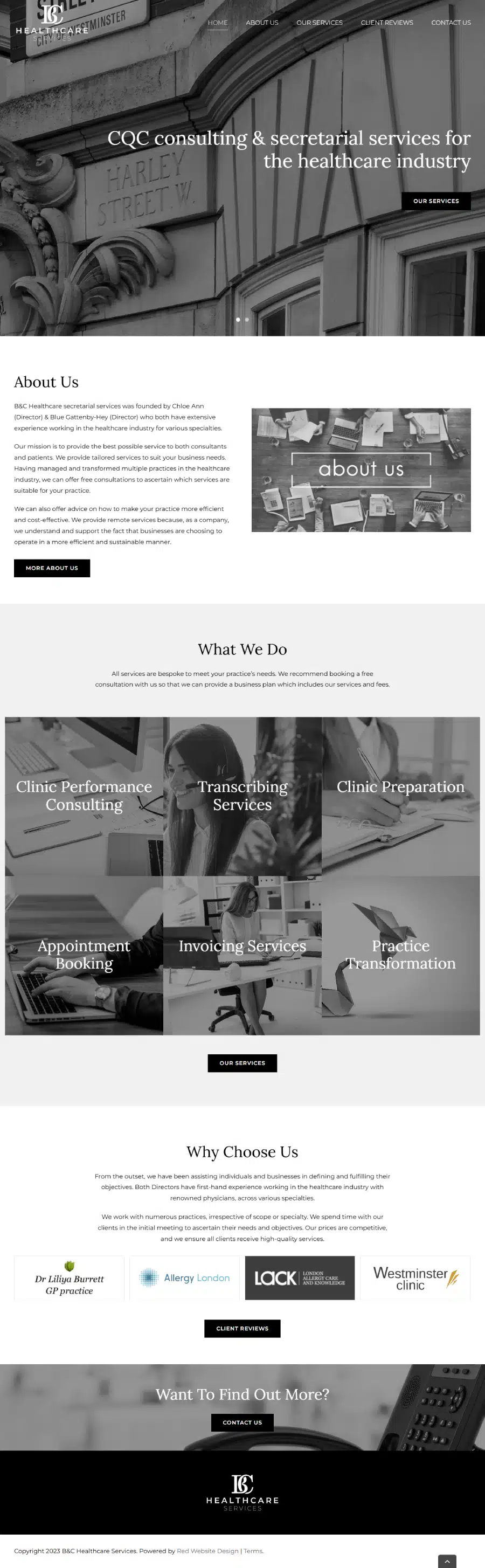 B&C Healthcare B&C Healthcare: Web design for a healthcare consultancy in London