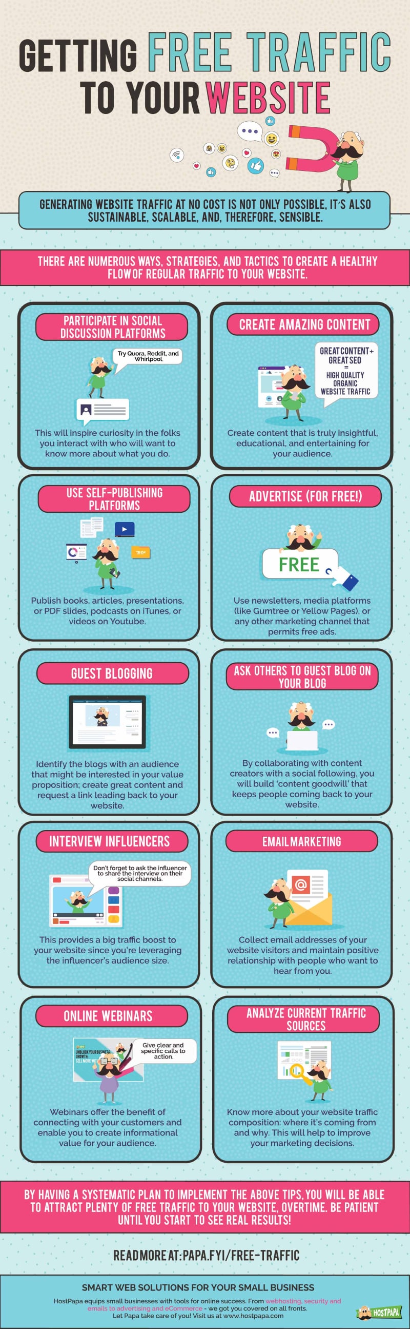How to Get Free Website Traffic: 10 Tactics for New Website Owners