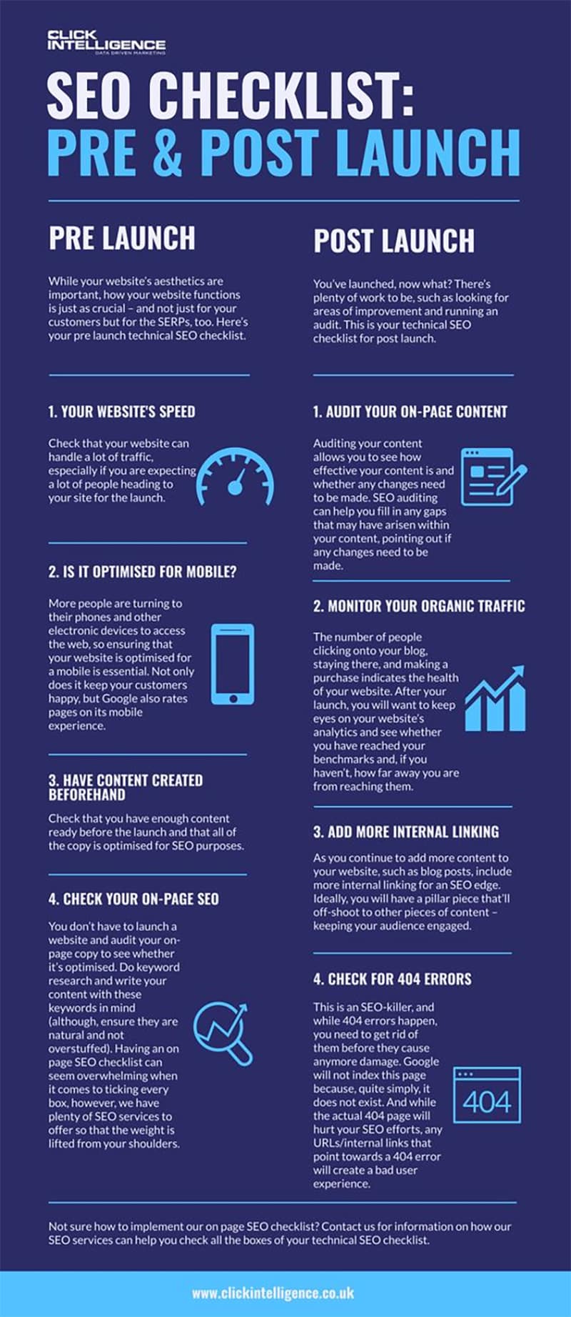 Pre & Post Launch SEO Checklist: When to Carry Out These Essential Tasks [Infographic]