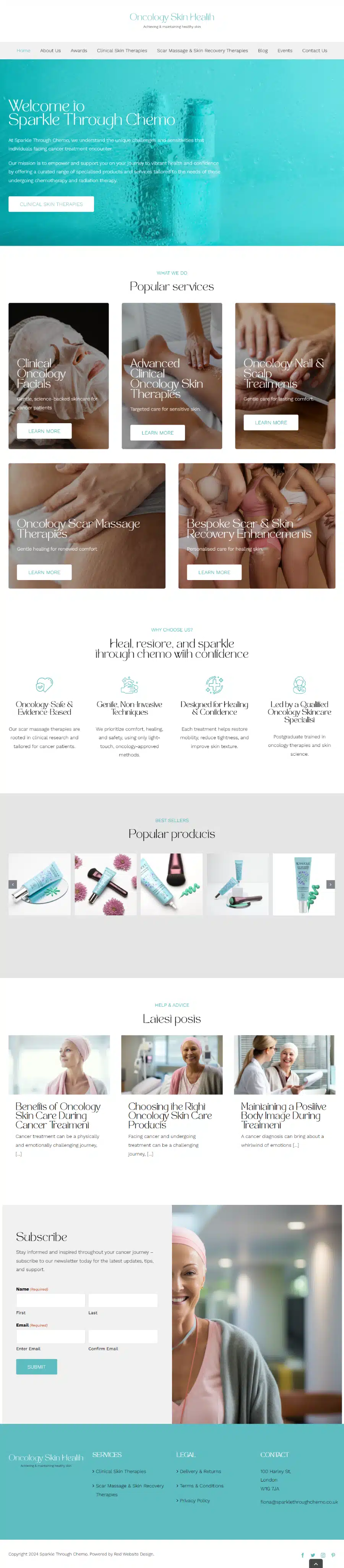 Sparkle Through Chemo_ Ecommerce Website Case Study for a Skincare Product Retailer Sparkle Through Chemo: Web design for a skincare product retailer in London