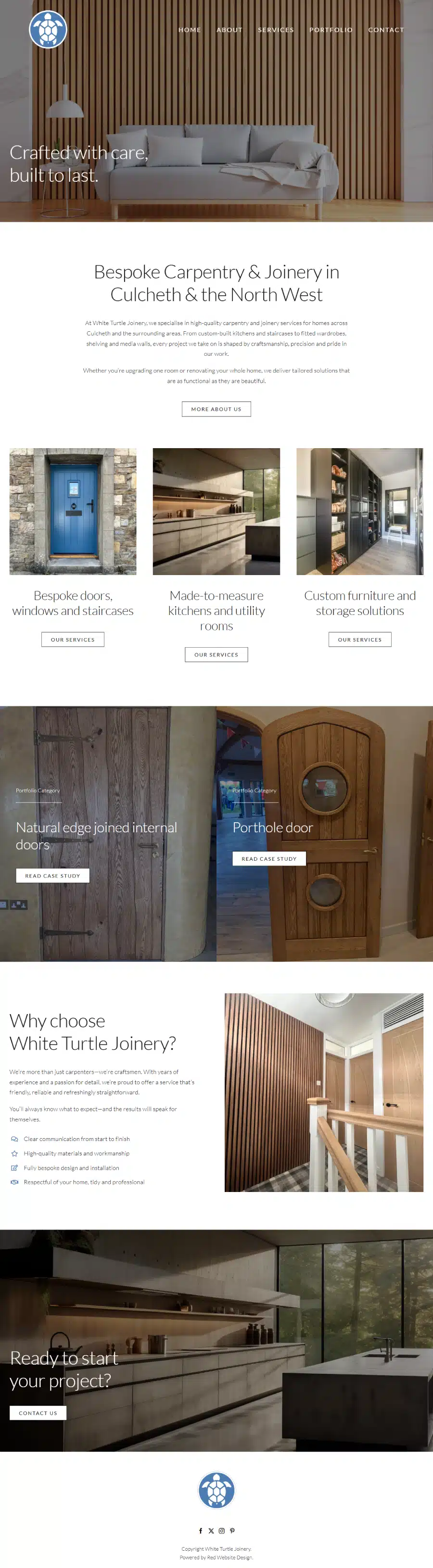 White Turtle Joinery White Turtle Joinery - Web design for a carpentry and joinery company in Warrington
